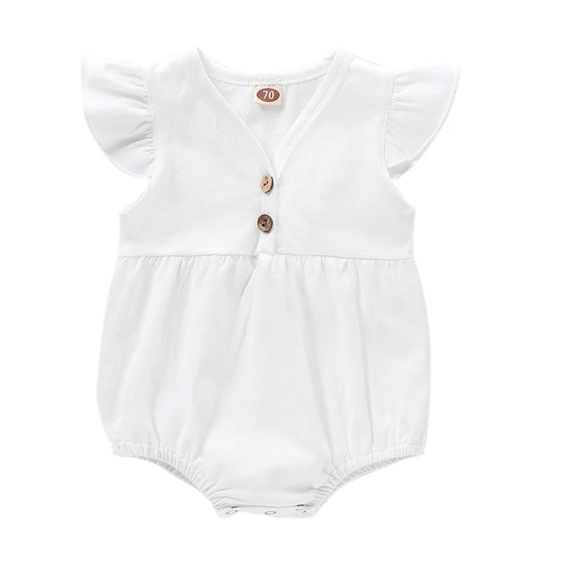

Summer Baby Girl Romper Infant Sleeveless Solid Pattern Backless Bodysuit Newborn Outfits Baby Rompers Hot Selling
