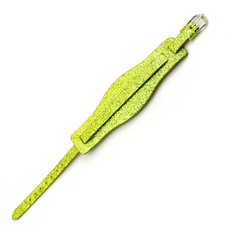 Green 10 шт. 18+ 8 мм Glint из искусственной кожи DIY Браслеты "можно выбрать цвет" Fit Slide Letter LSBR010* 10 - Окраска металла: Green