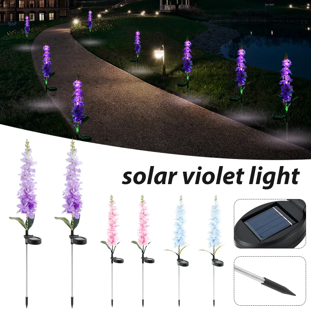 

Solar Light LED Violet Lawn Light Outdoor Waterproof Garden Courtyard Park Path Corridor Lawn Decorative Lighting