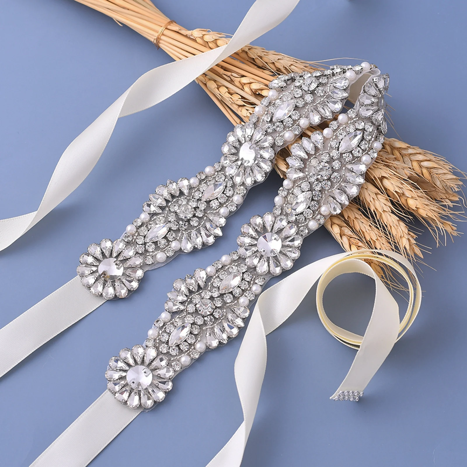 

S237 Rhinestone Wedding Belt Bridal Dress Accessories Decorative Sash Belts for Evening Dresses Crystal Womens Dress Belt