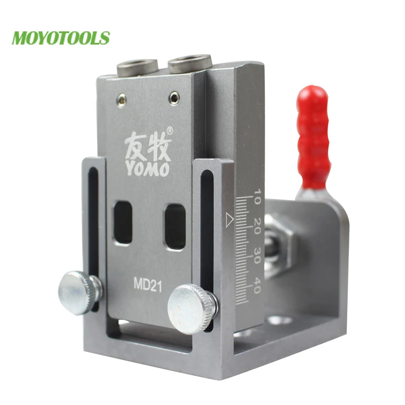 

New upgrade toggle clamp Pocket Hole Jig locator with Step Drill Bit Carpenter woodworking Tools kit Push-pull clip Fast fix