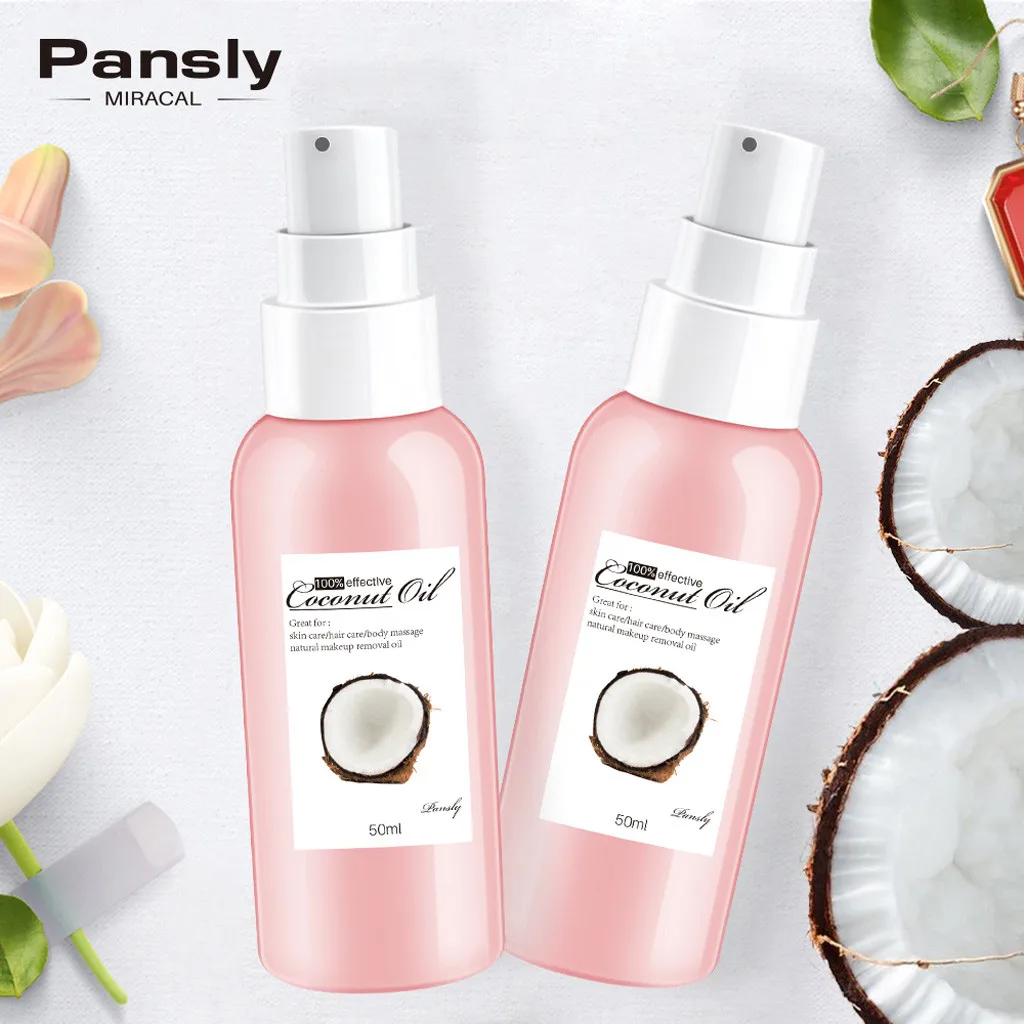 Органические к зеленому цвету жидкости кокосовое масло для макияж кожи удаления