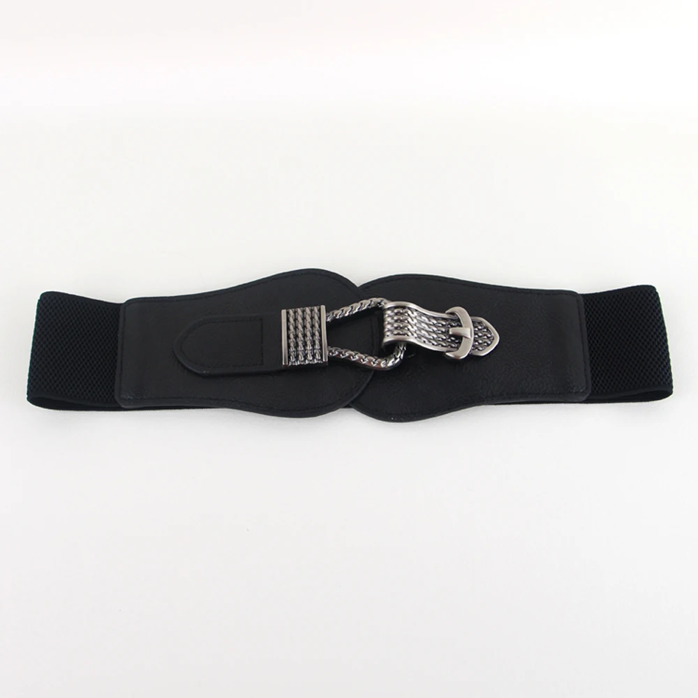 Дамский эластичный пояс женский стильный ремень с металлической пряжкой