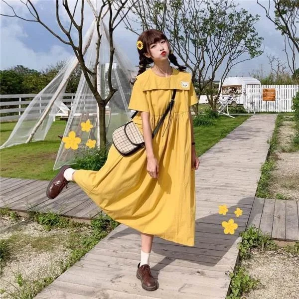 Летнее платье с коротким рукавом и вышивкой|Женские платья| |