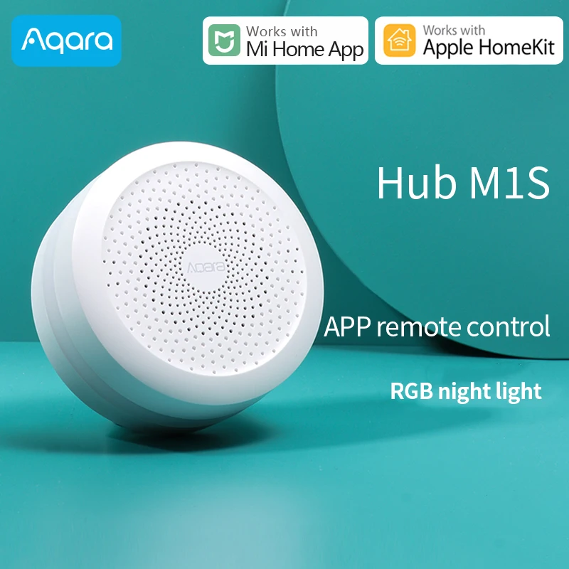 Умный шлюз Aqara M1S, 2,4 ГГц, Wi-Fi, ZigBee 3,0 RGB, ночсветильник, работает с Apple Homekit и Mi Home 