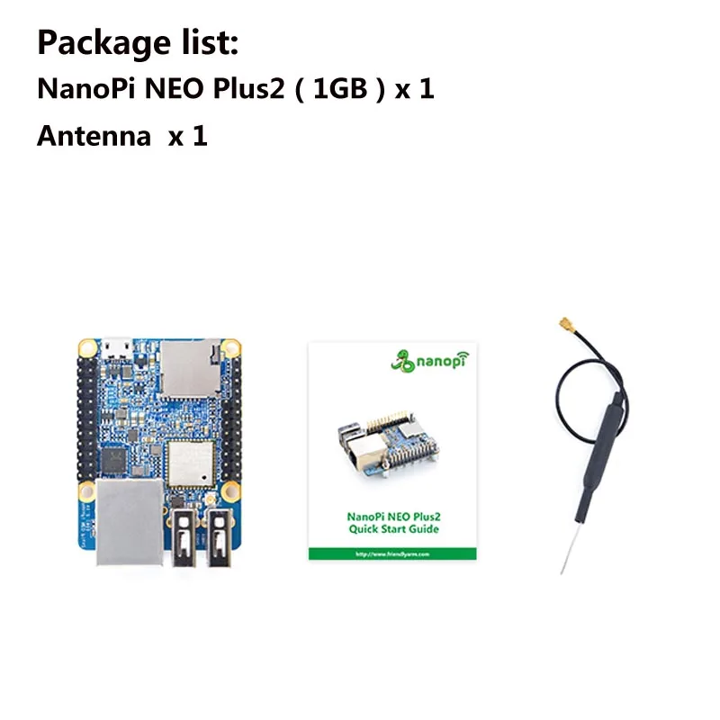 Золотой Friendly NanoPi NEO Plus2 all-in-one H5 Gigabit Ethernet port IoT development board WiFi Bluetooth with Metal case with Heatsink - Цвет: Золотой