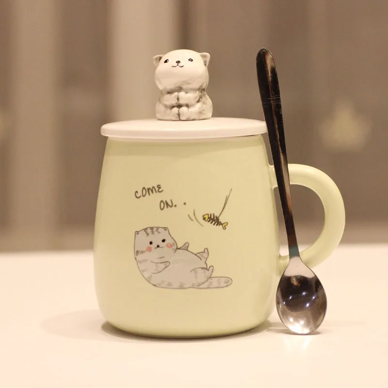 Милый Керамика чашка мультяшная Кружка Творческий Стекло большой Ёмкость кружка