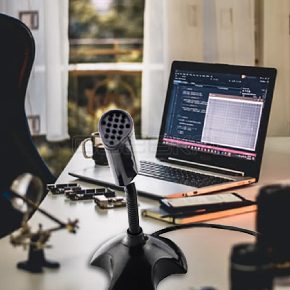 GeeekPi ПК ноутбук USB микрофон с держателем и оригинальная посылка Skype MSN icq Yahoo Messenger в