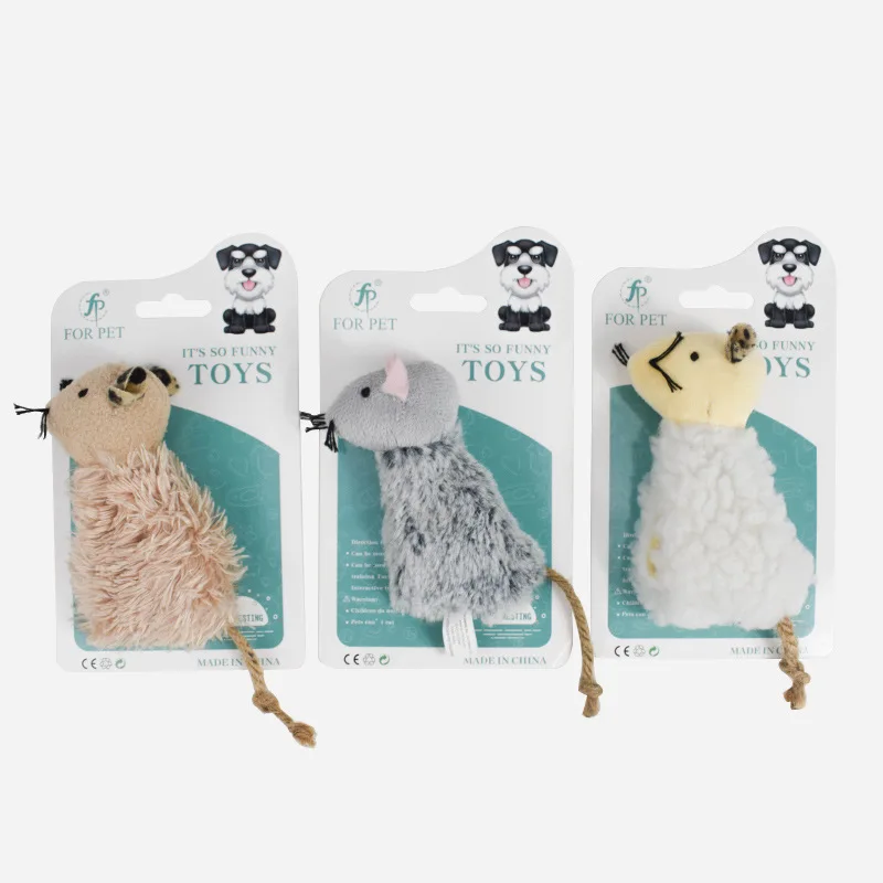 

Pet Dog Cat Rat Cartoon Toys Stuffed Squeaking Pet Toy Cute Plush Puzzle for Dogs Cat Chew Squeaker Squeaky Toy for Pet
