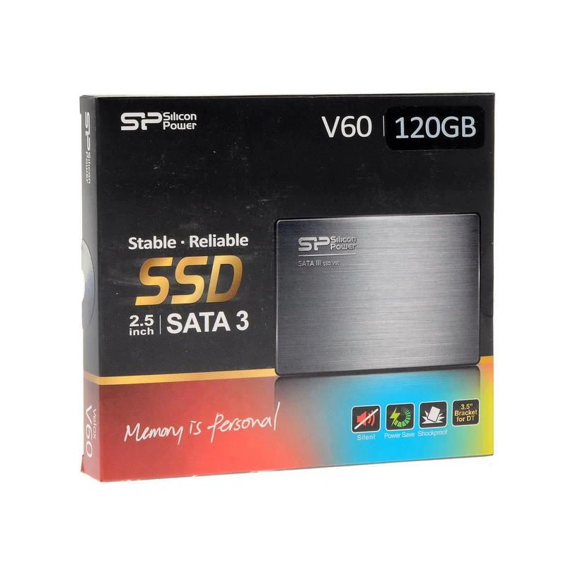 Твердотельный накопитель Silicon Power V60 SP120GBSS3V60S25 SSD 2.5&quot 120GB SATA-III чтение: 520 Мб/сек