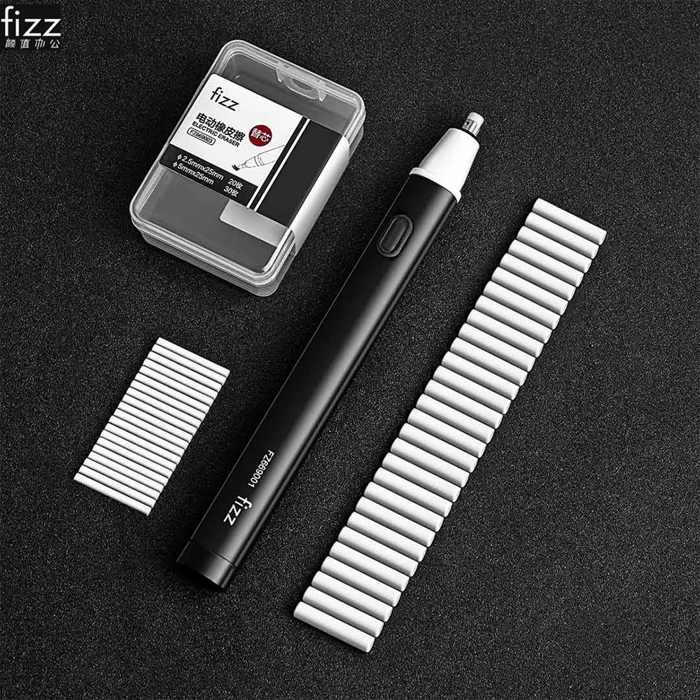 Youpin Fizz Electric Eraser Pencil Drawing Mechanical Electric Eraser for Kid Students School Office Rubber Pencil Eraser Refill