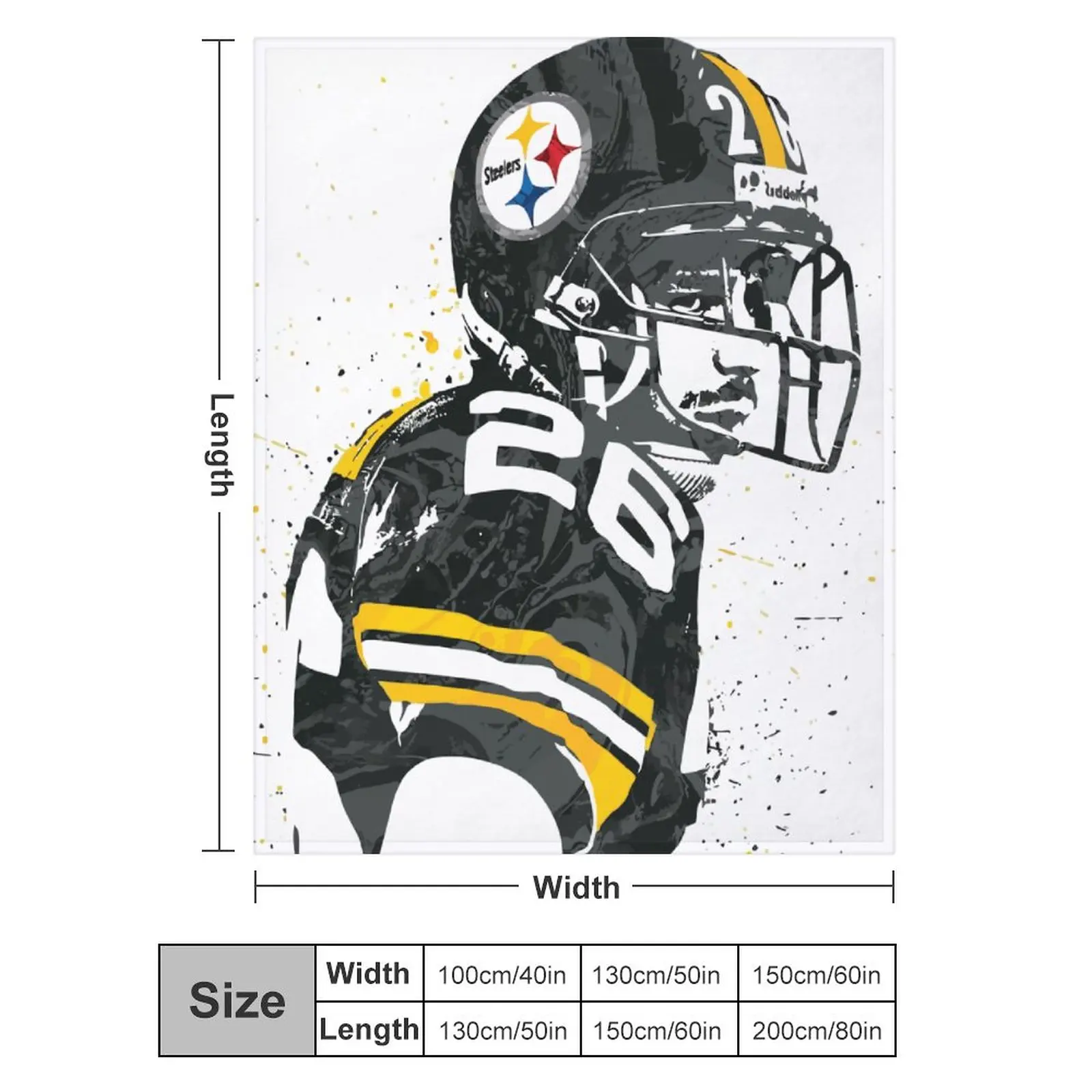 

Blanket 26 Rod Woodson Ultra Soft Micro Fleece Cozy Lightweight Microfiber Flannel All Season Living Room Bedroom Vertical