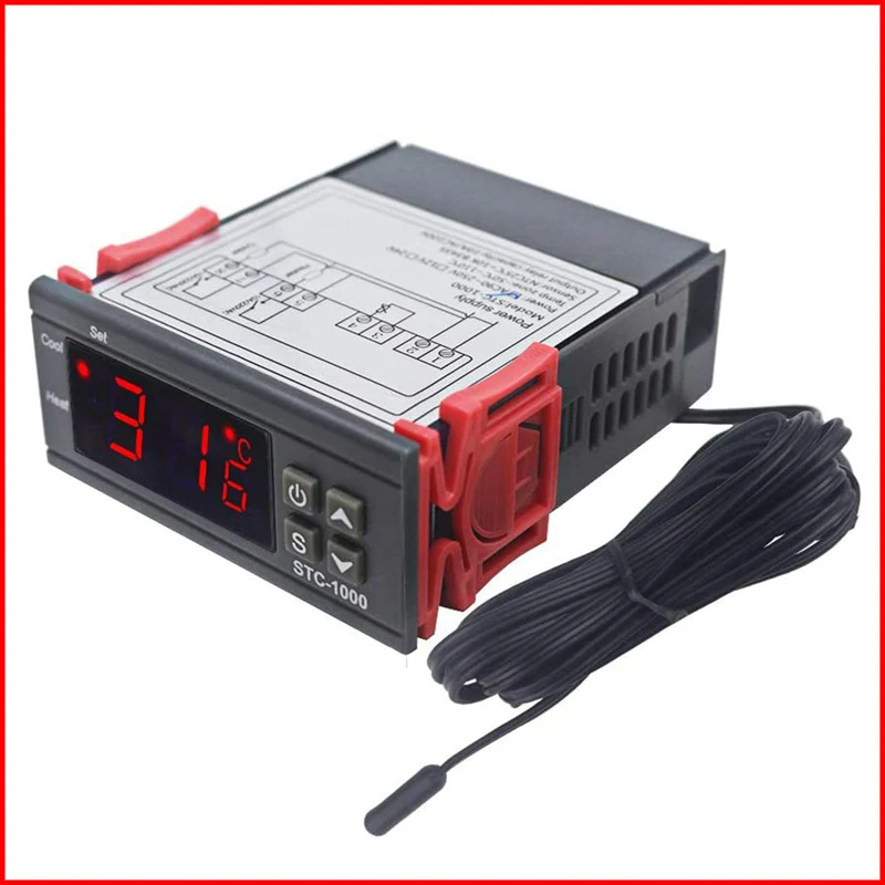 

STC-1000 STC 1000 LED Digital Thermostat For Incubator Temperature Controller Thermoregulator Relay Heating Cooling 12V 220V