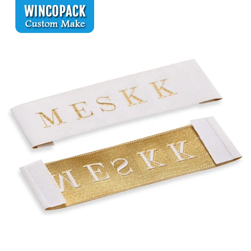 Изготовленные на заказ дешевые 100% полиэстер вышитые Дамасские тканые этикетки