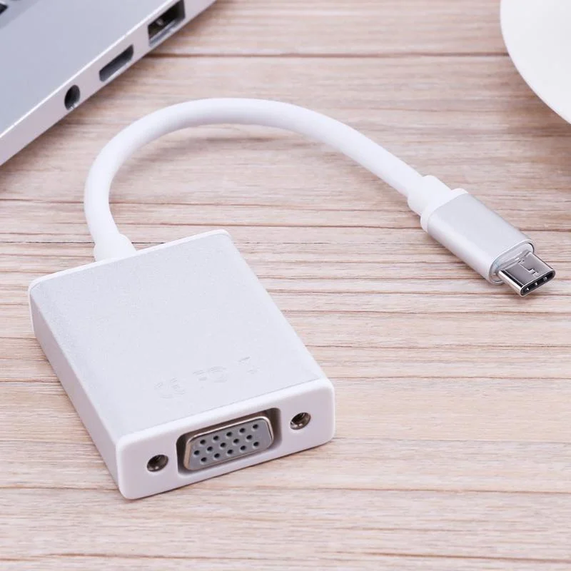 Переходник с USB C на VGA Usb 3 0 типа конвертер для нового Macbook 12 дюймов usb c Pd dex|Адаптеры