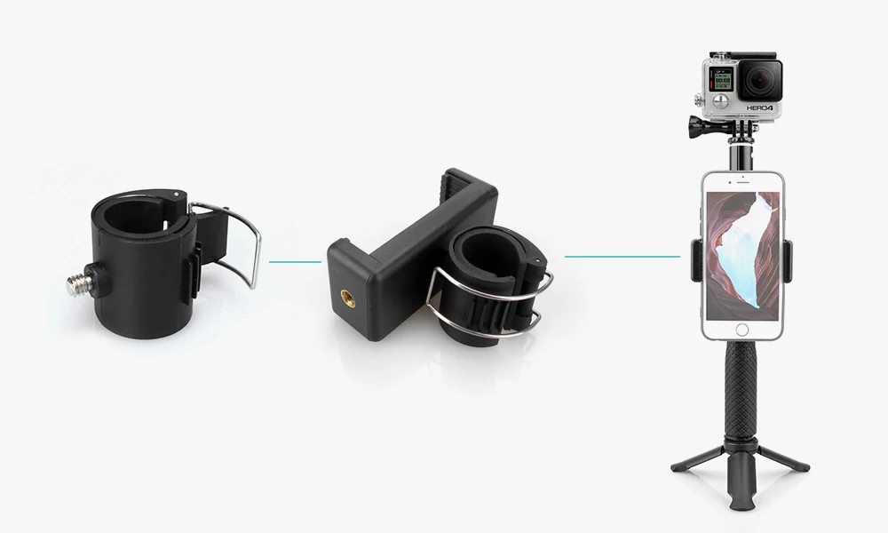 Vamson для Gopro Hero 7 6 5 штатив монопод Регулируемая селфи палка для телефона для GoPro аксессуары для Xiaomi Yi SJCAM VP422
