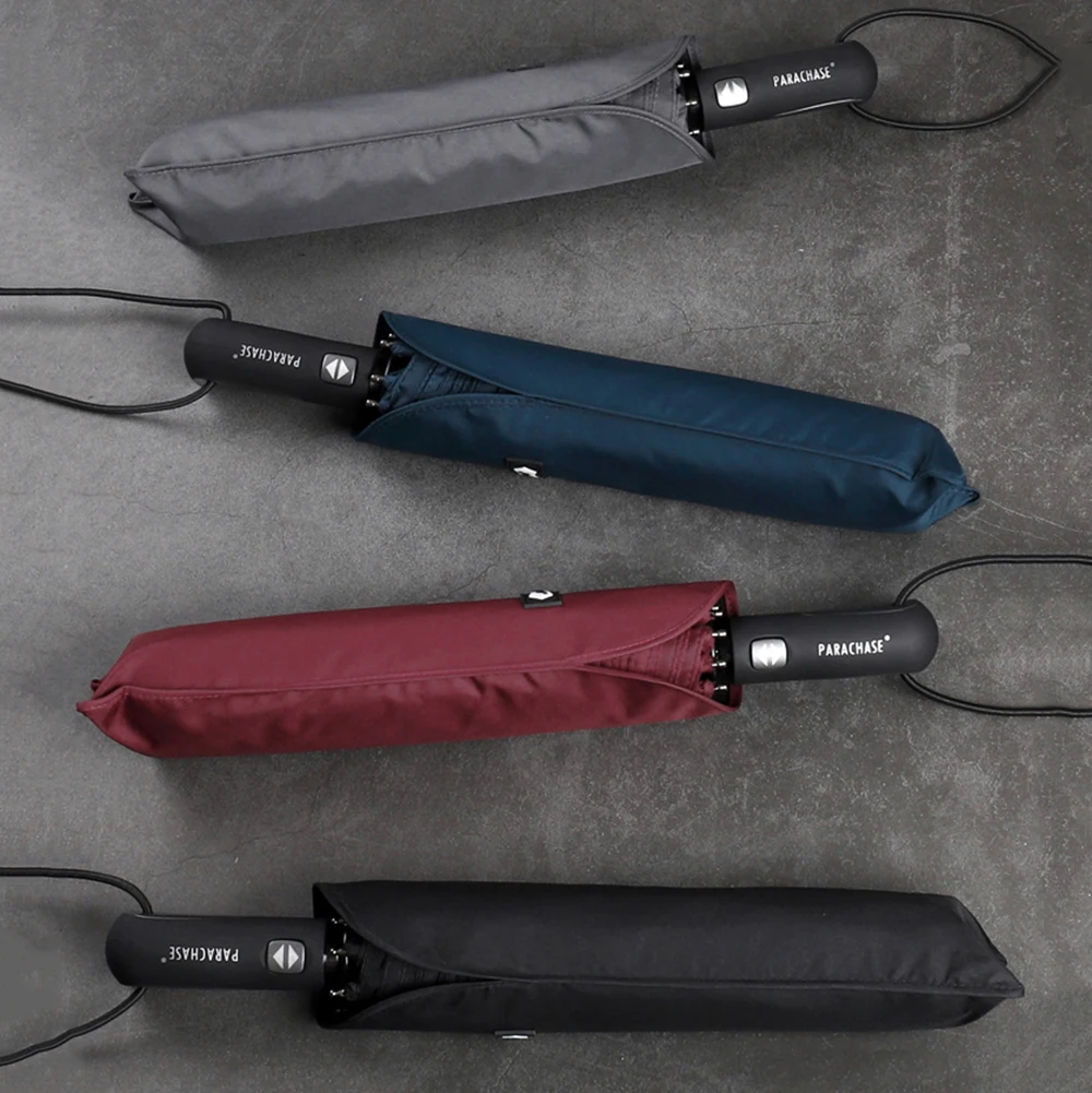 Parachase большой автоматический зонт Для мужчин женщин ветрозащитный 8 ребер Бизнес