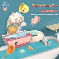 baby shower with baby sharkcrabstrack interactive bath toys for kids play water game fishing pool bathroom beach classic toys