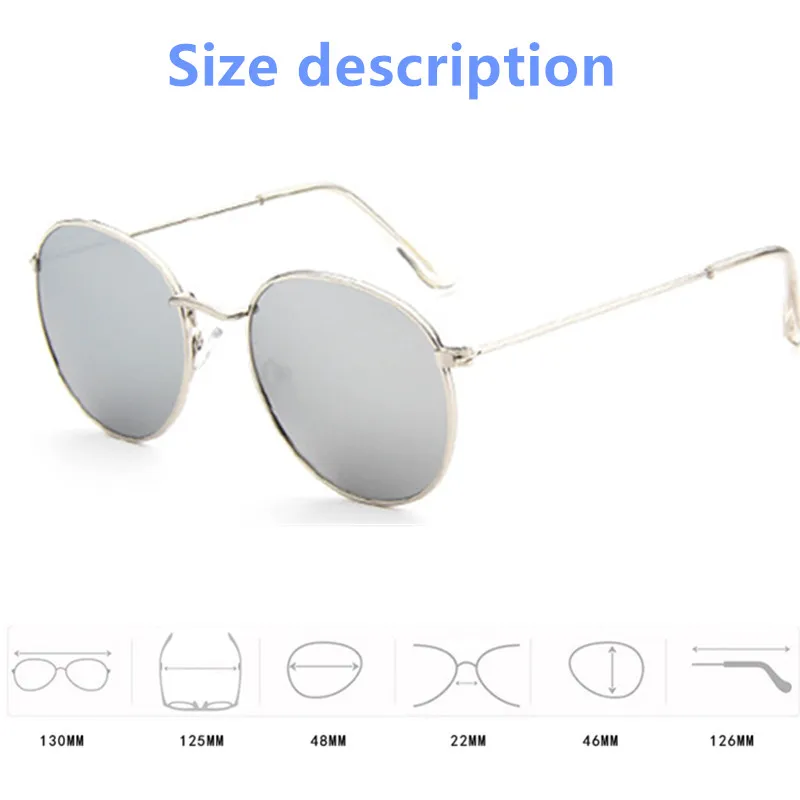

Classic Polarized Round Driving Sunglasses Women Sun Glasses For Women Alloy Mirror Round Frame Female Colorful Sunglasses