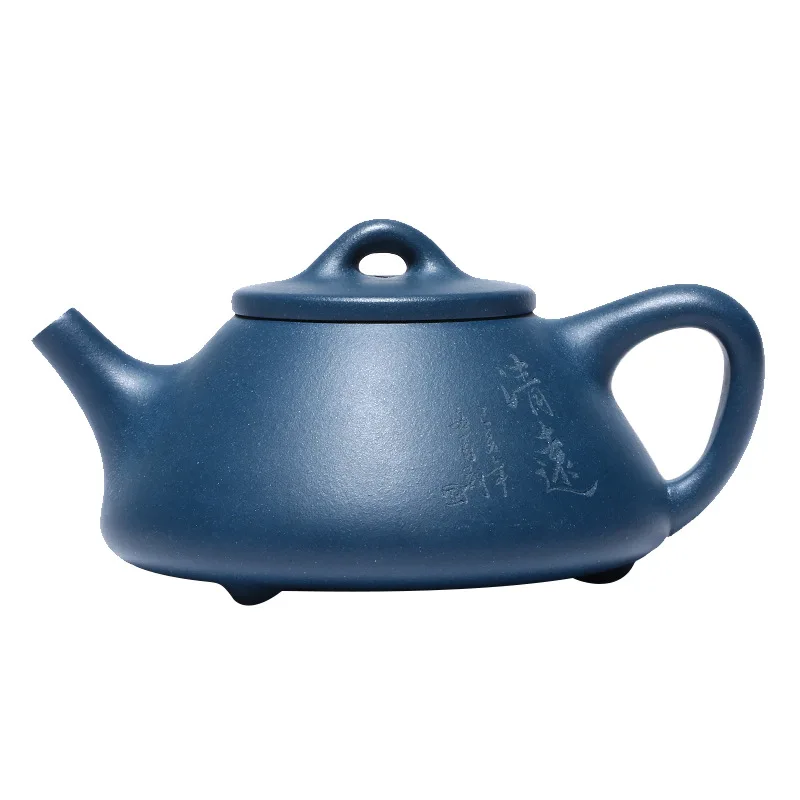 

Yixing famous original mine tianqingni purple clay teapot hand carved landscape, Yixing Shipiao teapot, tea set