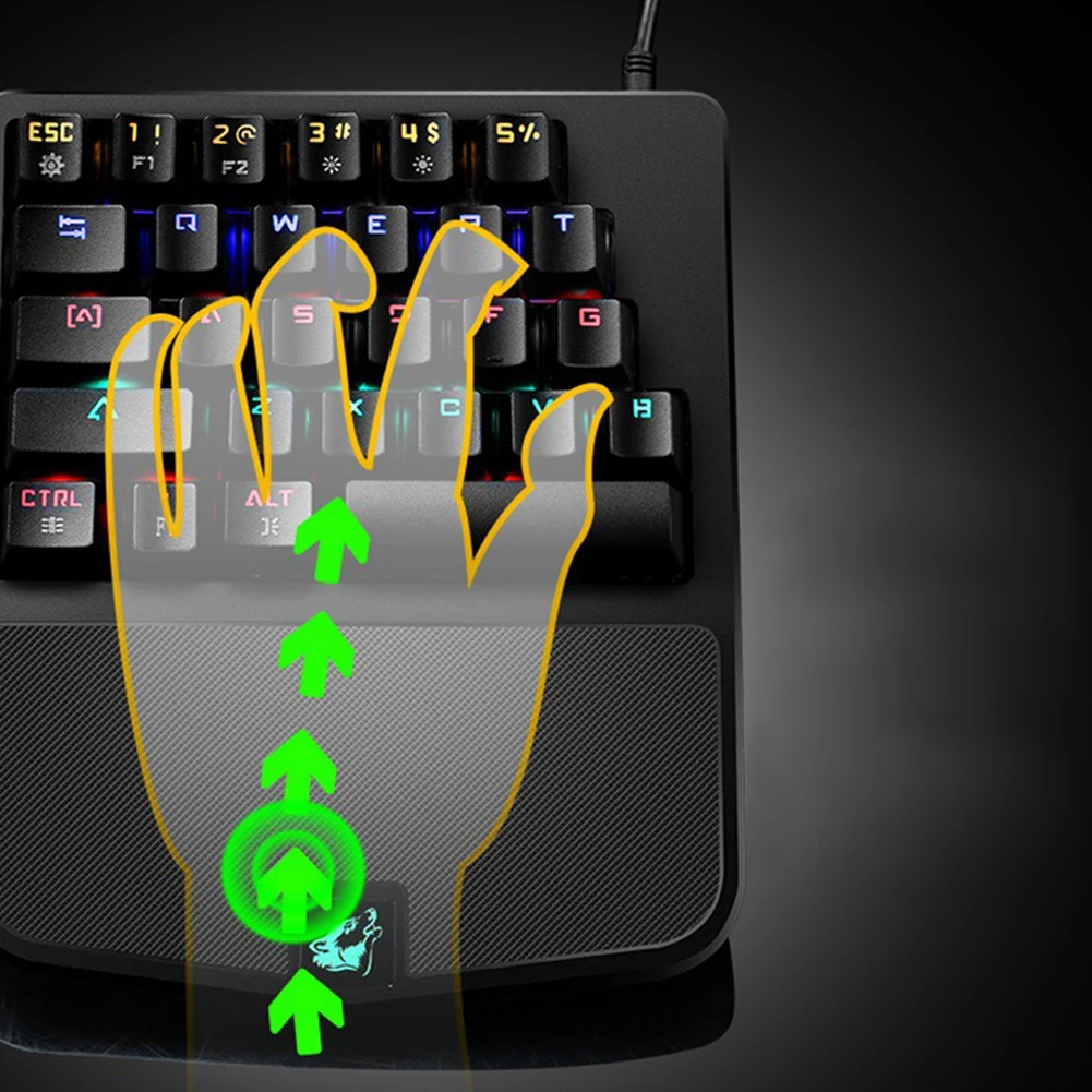 28 клавиш Одноручная игровая клавиатура мышь механическая мобильная мини