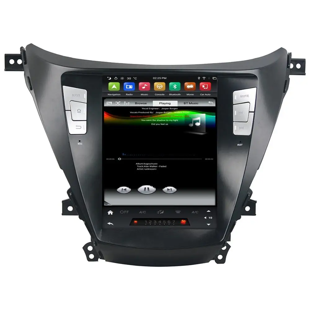 

4gb+64gb Tesla Style PX6 Android 9.0 Car DVD GPS for Hyundai Elantra 2011-2016 Stereo Radio Bluetooth 5.0 WIFI Multimedia Player