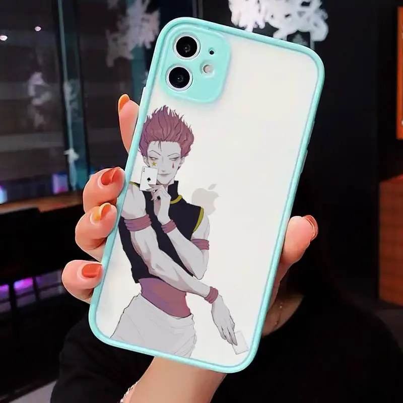 

Hisoka hunter x hunter Phone Cases matte transparent For blue iPhone 7 8 x xs xr 11 12 pro plus max mini Clear Funda