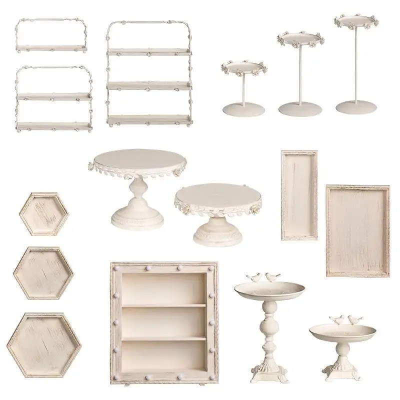 Европейский белый десертный стол украшение/дисплей стенд/свадебный торт набор