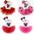 Детское платье в горошек, на возраст 0-12 месяцев