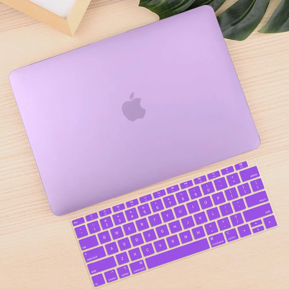 Matte purple Для Macbook Air retina 11 12 13," кристально чистый чехол для Macbook Air Pro 13 15 16 Touch Bar/Touch ID A1932 A2159 A2141 - Цвет: Matte purple