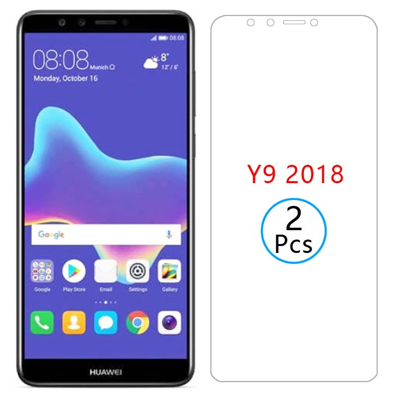 Защитное стекло для huawei y9 2018 закаленное экрана y 9 9y y92018 5 93 пленка huwei hawei huawai huawi