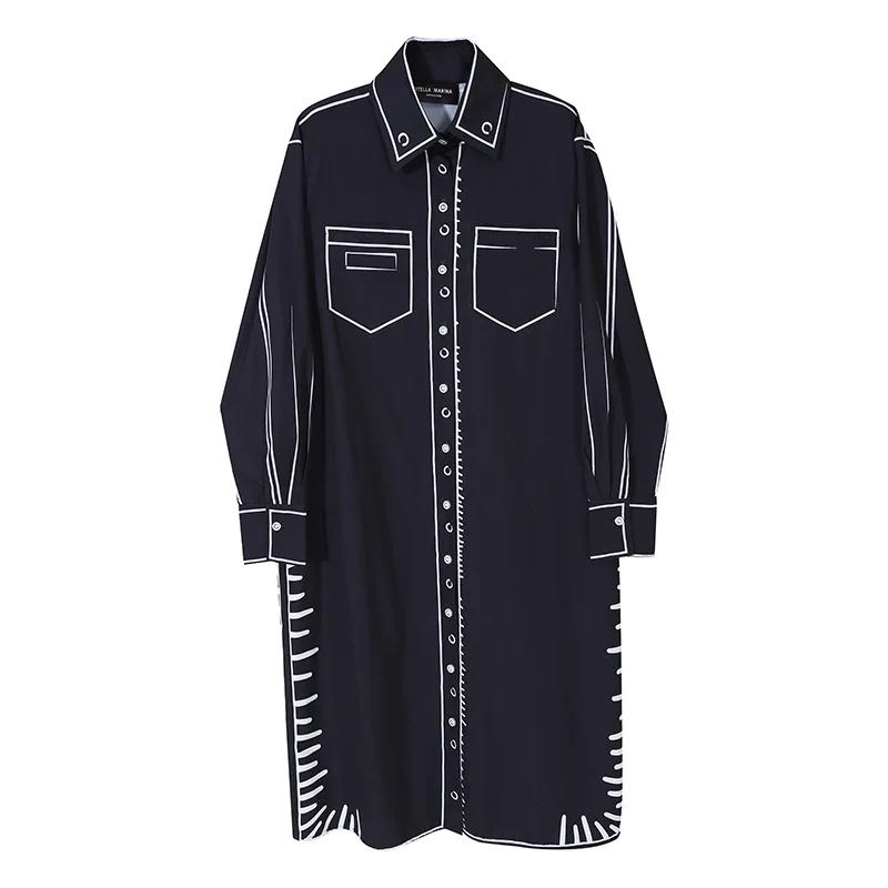 

Fashion Women Spring Autumn Graffiti Shirt Dresses For Women Fashion Clothing Female Harajuku Dress Woman harajuku dress