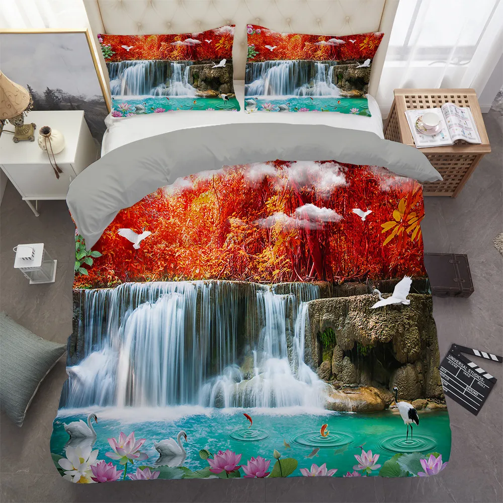 

Natural Scenery Bedding Set Duvet Cover Set 3D Printing Bed Cover Set Queen Size Comforter Cover Home Textile