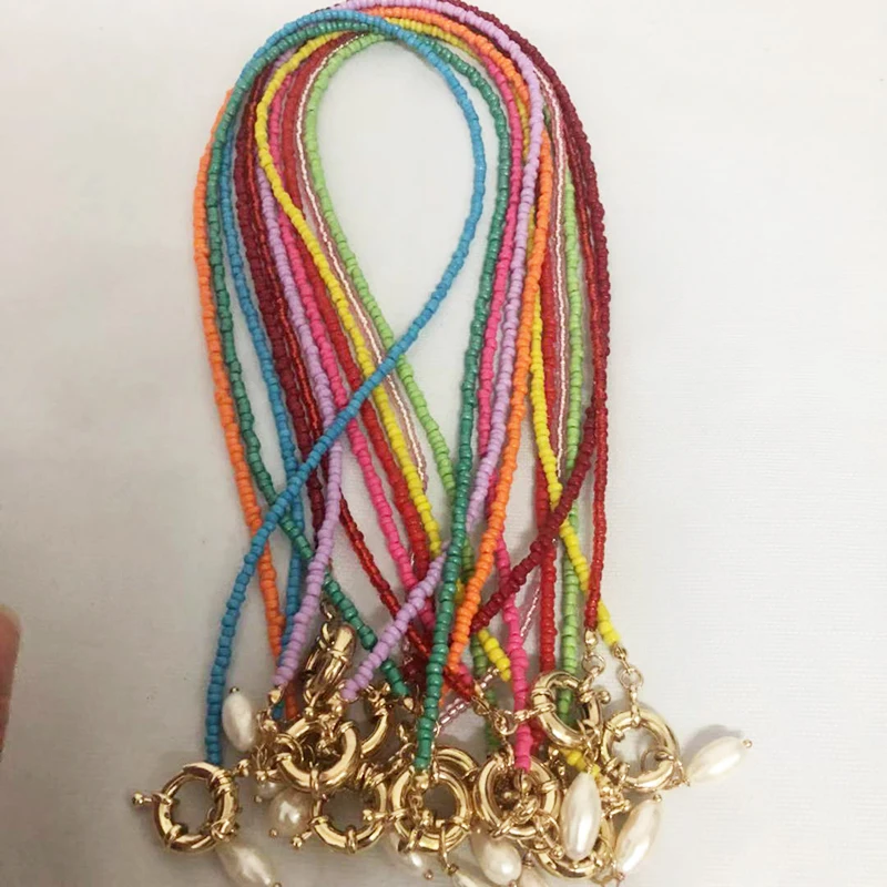 Новинка уникальный дизайн модное ожерелье из разноцветного жемчуга подвеска