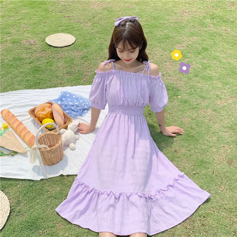 Платье женское с круглым вырезом белое платье средней длины на тонких бретелях