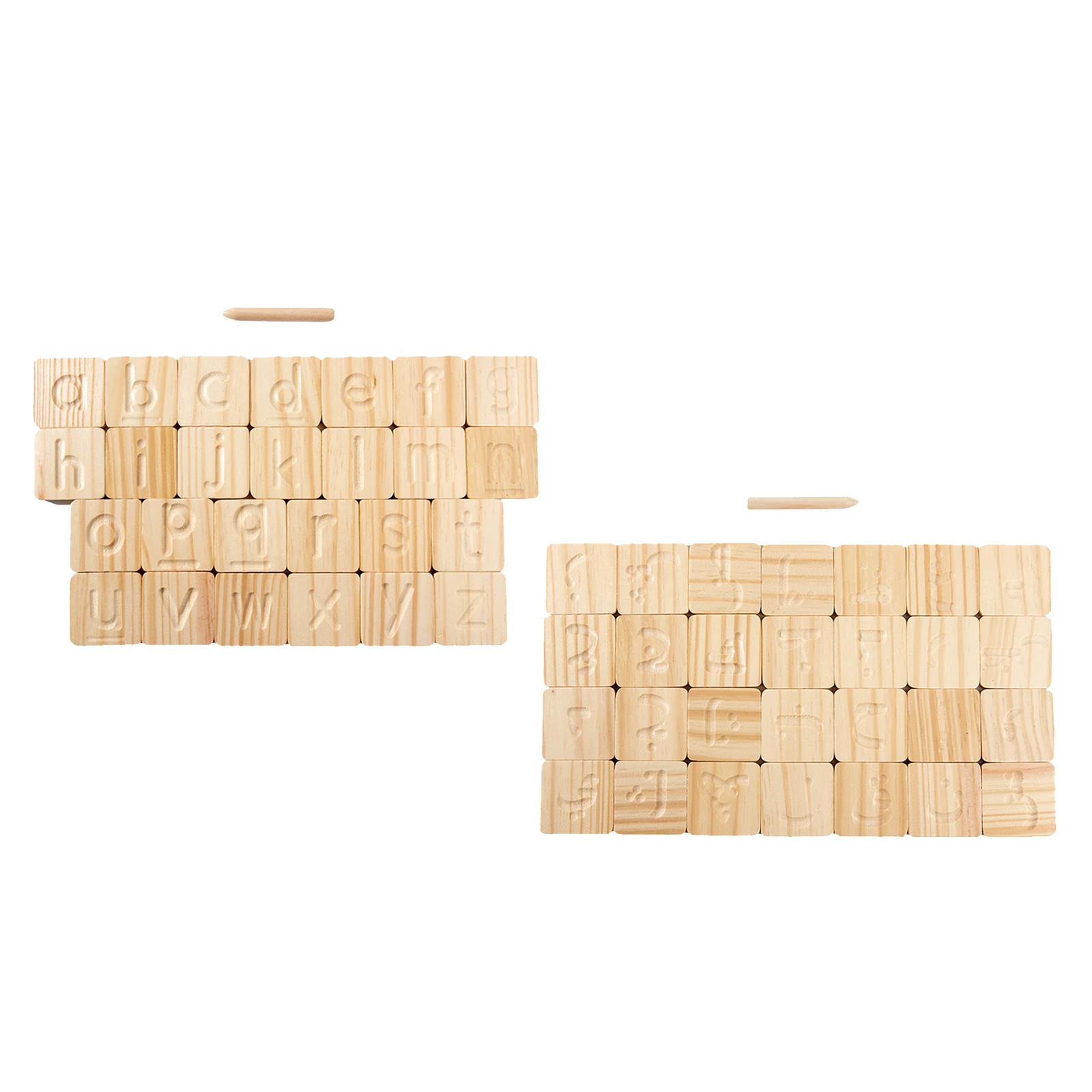 

Preschool Kids Wood Montessori Toys Alphabet Board with Wooden Pen Set for Kindergarten Children