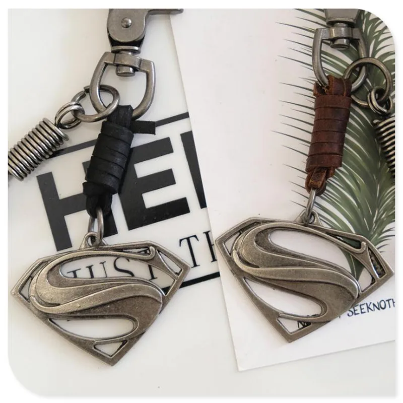 Super S металлическая подвеска с логотипом автомобильный брелок кожа крупного