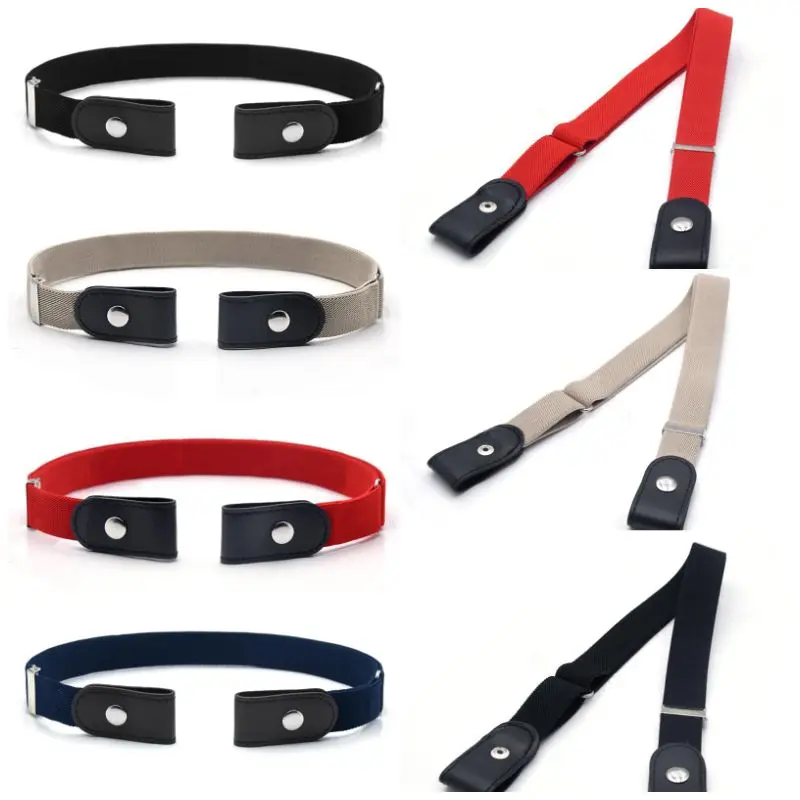 

Детские ремни для мальчиков и девочек, Эластичный регулируемый ремень без пряжки для джинсов, брюк, платьев