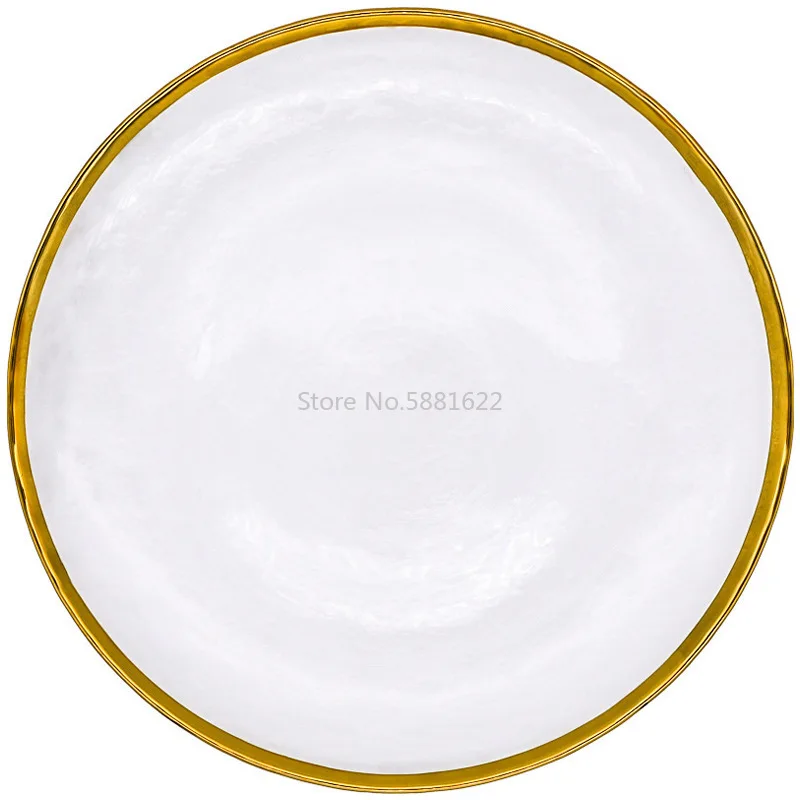 

New Handmade Phnom Penh glass tableware, transparent glass plate, household tableware and personalized tableware