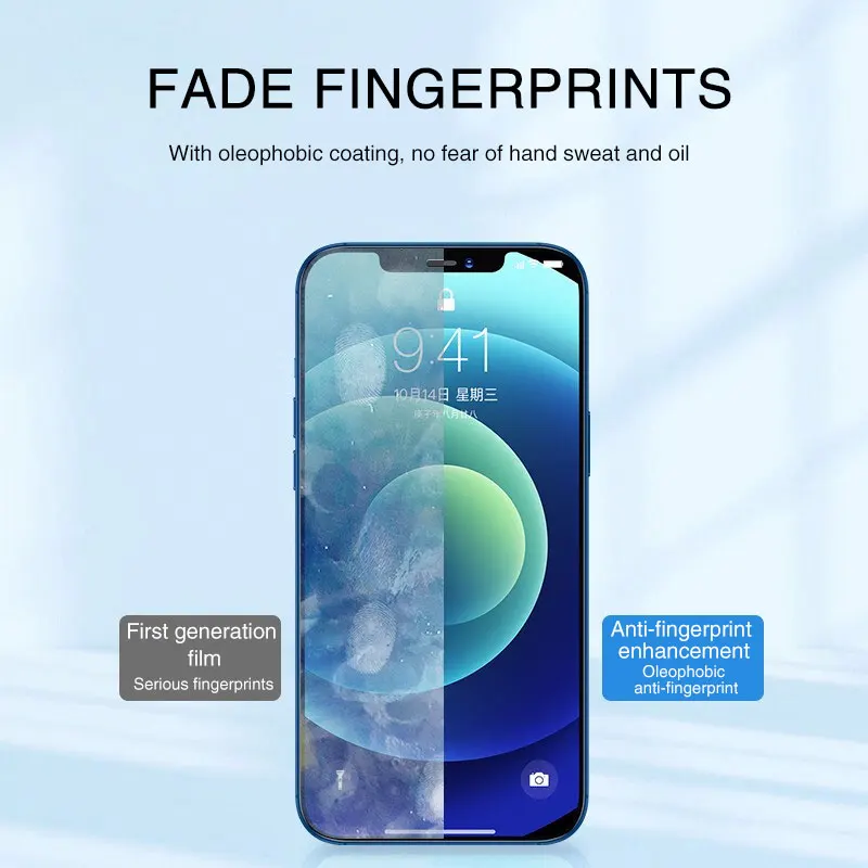 3PCS Full Cover Protective Glass on For iPhone 11 12 X XS XR Pro Max Tempered Glass iPhone 6 7 8 Plus SE Screen Protector Glass