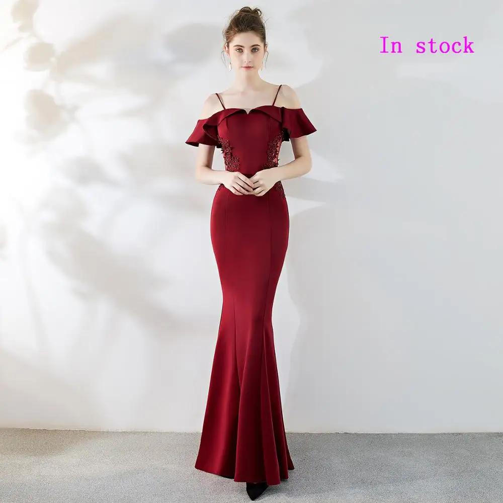 2019 платья для выпускного вечера с открытыми плечами цветочной аппликацией