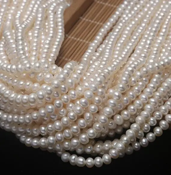 

Jewelry Natural freshwater pearl 4.5-5mm egg shaped natural oval Pearl Loose beads