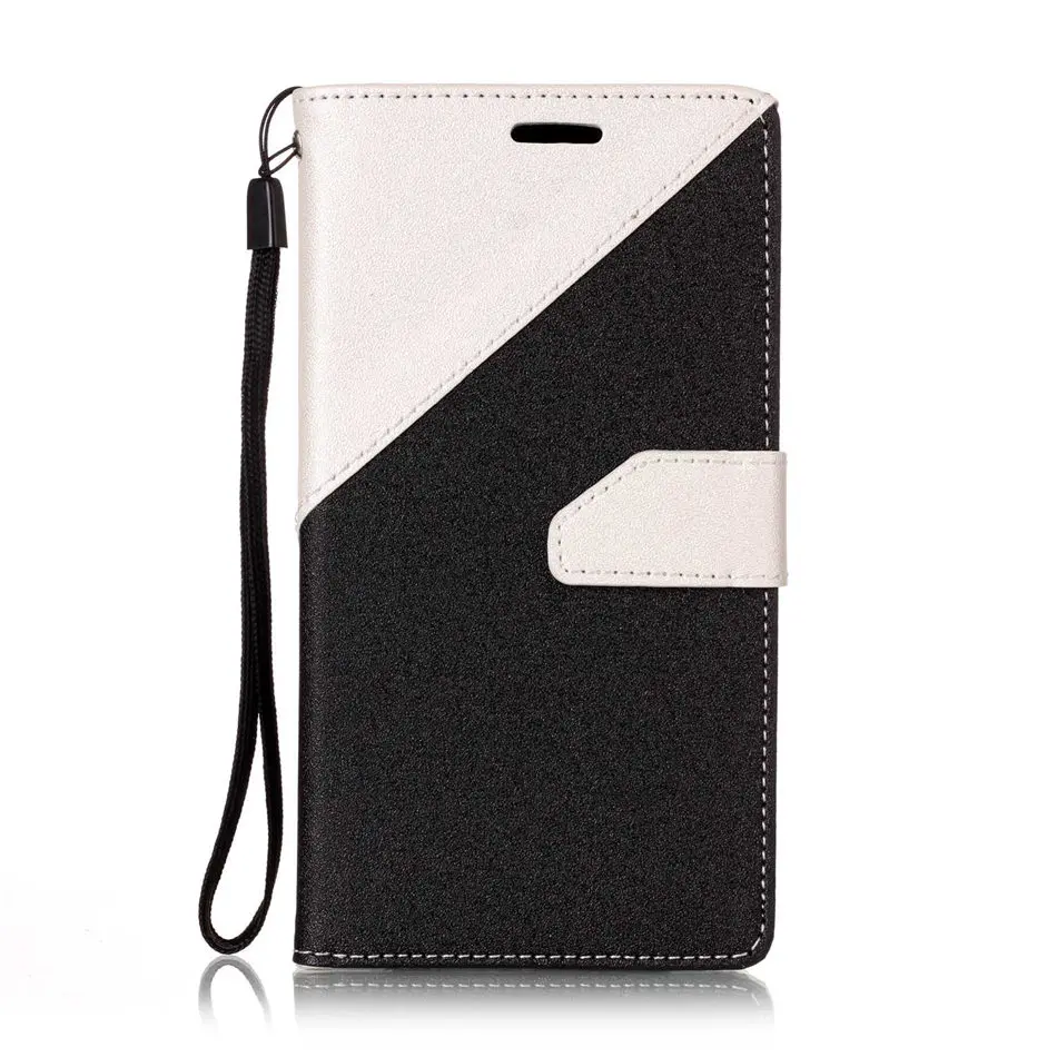 White Матовый чехол-кобура из кожи с откидной крышкой Fundas для iPhone X, XS, 7, 8, 6 S, 6 Plus, 5, 5S, SE, контрастный цвет, милый чехол с отделением для карт P09E - Цвет: White