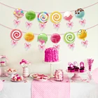 Детский душ сладкий леденец сувениры для вечеринки ко дню рождения Дети сахар конфеты украшения для вечеринок Висячие баннеры вечерние принадлежности