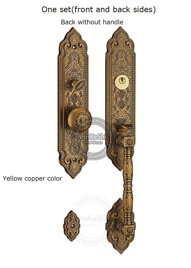 single door 1 handle Европейский стиль дверной кодовый замок ворота на даче замок деревянный на входную дверь замок истинный и ложный двойной дверной замок s - Цвет: single door 1 handle