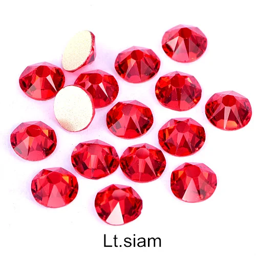 Lt.siam SS16 144 шт. 2088 Одежда высшего качества прозрачный арт для ногтей со стразами с 16 украшения для ногтей блестящее Стекло Стразы, не требующие горячего крепления H0913 - Цвет: Lt.siam