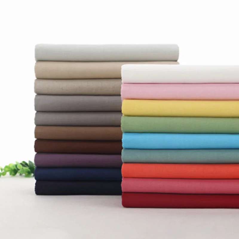 

Solid Color Series Cotton linen Fabric,Patchwork Cloth,DIY Sewing&Quilting Material For Clothing bag Material