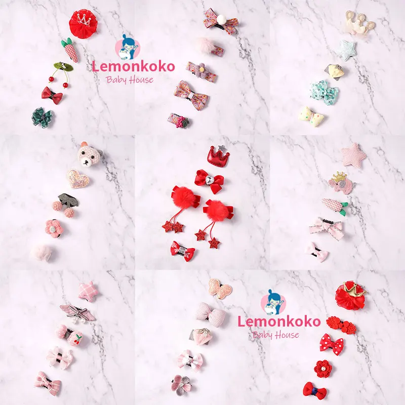 [Lemonkoko] заколка для волос малышей девочек Модный китайский стиль с решеткой