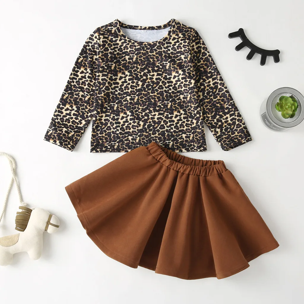 Одежда для новорожденных девочек леопардовые топы с длинными рукавами и круглым
