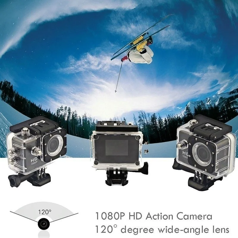 2 дюйма ультра HD 480P спортивная экшн Камера LCD профессиональная Подводная